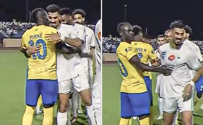 فيديو دهشة السنغالي صاديو ماني على توأم على لاجامي قبل مباراة النصر والفتح