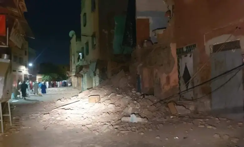 التلفزيون المغربي أكثر من 822 قتيلا و672 مصابا ضحايا الزلزال الذي ضرب البلاد