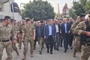 عون يزور النبطية تضامناً مع السكان بعد تفجير إسرائيل أنفاق علي الطاهر