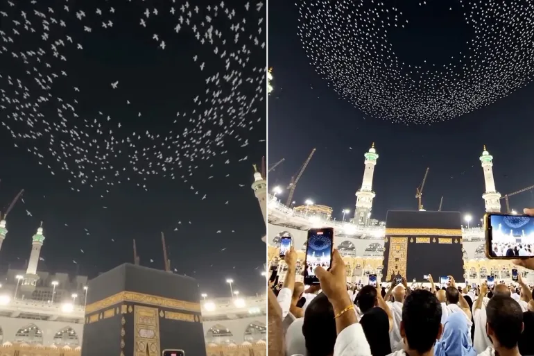 الجزيرة: فيديو أسراب الطيور فوق الكعبة مولّد بالذكاء الاصطناعي